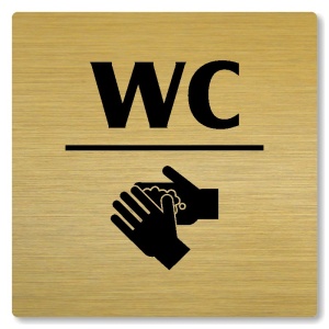 WC, 100x100mm, zlatá, Nevada